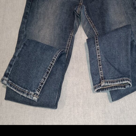 Silver Jeans Co. Women's 28 / 27 Elyse Mid Skinny Jeans Stretch Denim Distressed - Picture 2 of 12